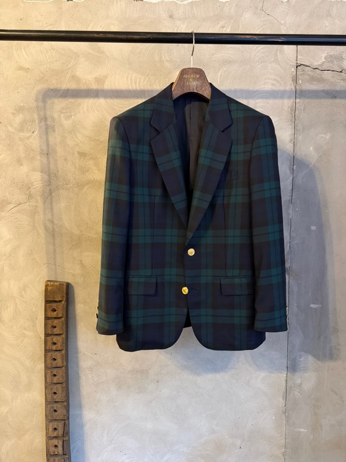 제이프레스 블랙와치 금장 블레이저 55~66 상품이미지10