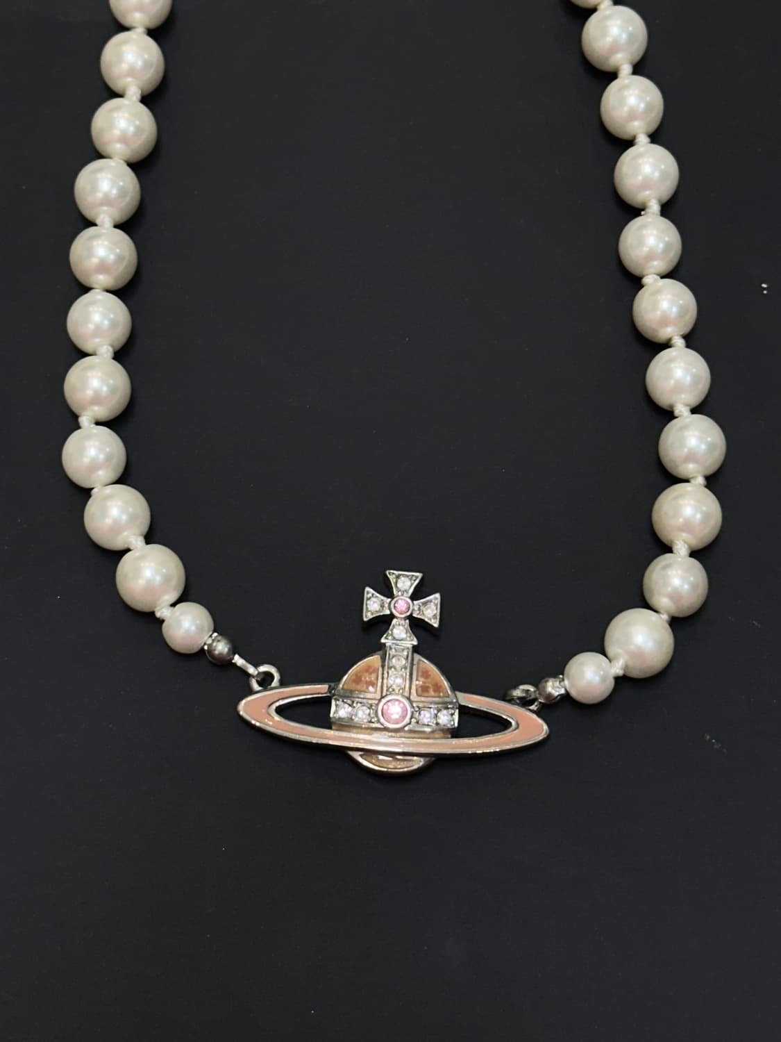 비비안웨스트우드 orb 진주 초커 목걸이 상품이미지1