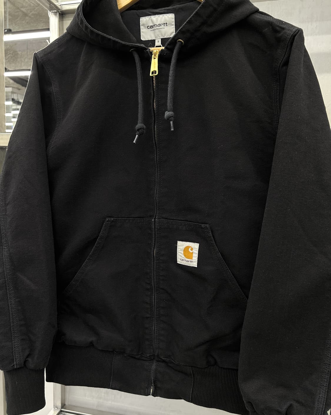 칼하트 WIP 덕 액티브 후드 자켓 블랙 상품이미지2