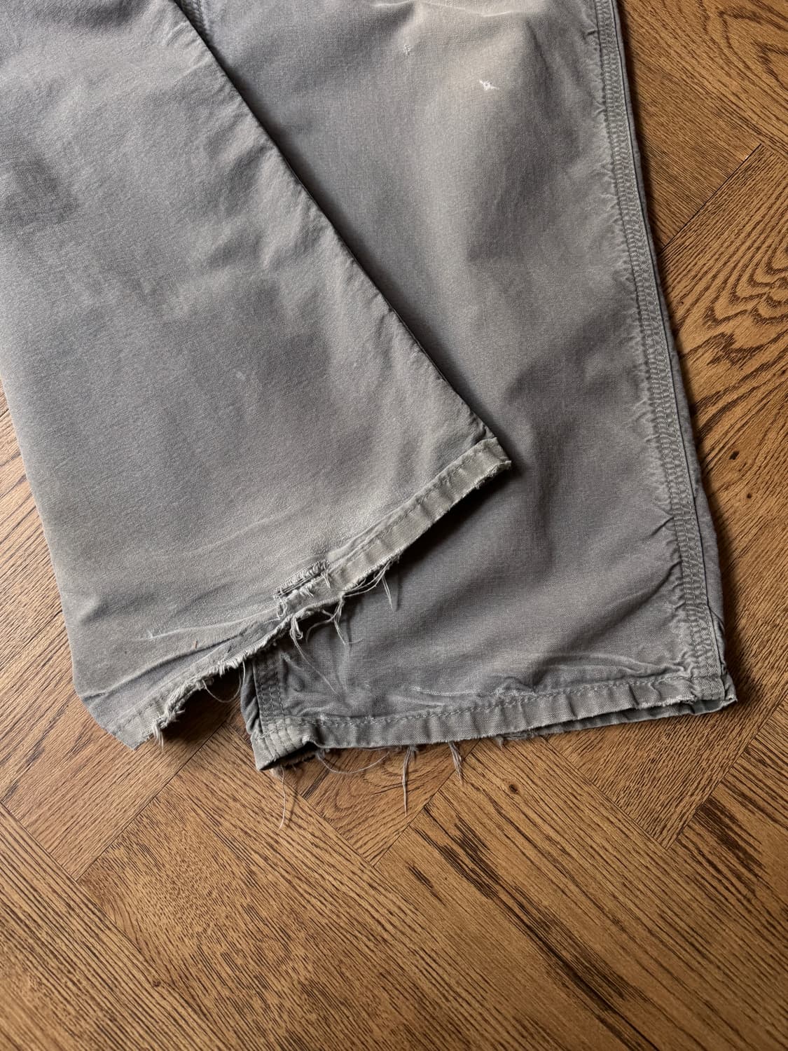 [38]칼하트 USA 빈티지 페이딩 FAT 라이트 캔버스 싱글니 워크팬츠 상품이미지6