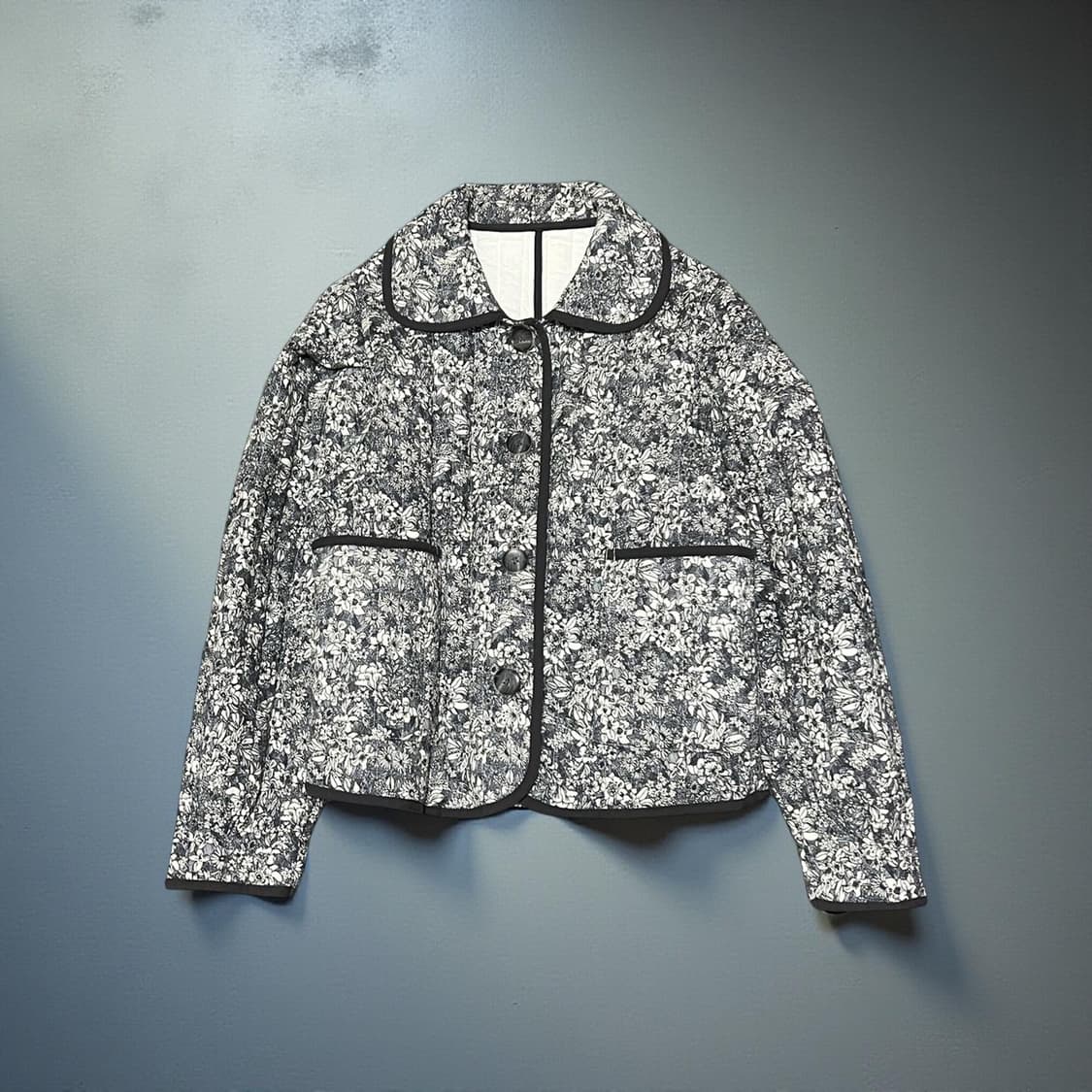 빈티지 플라워 프린트 퀼드 자켓 상품이미지1