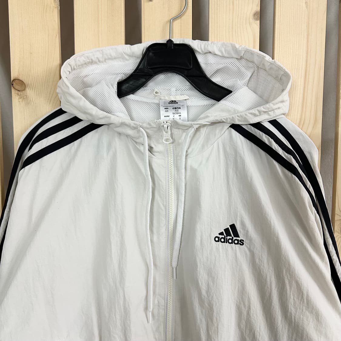 (M) 아디다스 화이트 바람막이 자켓 상품이미지3