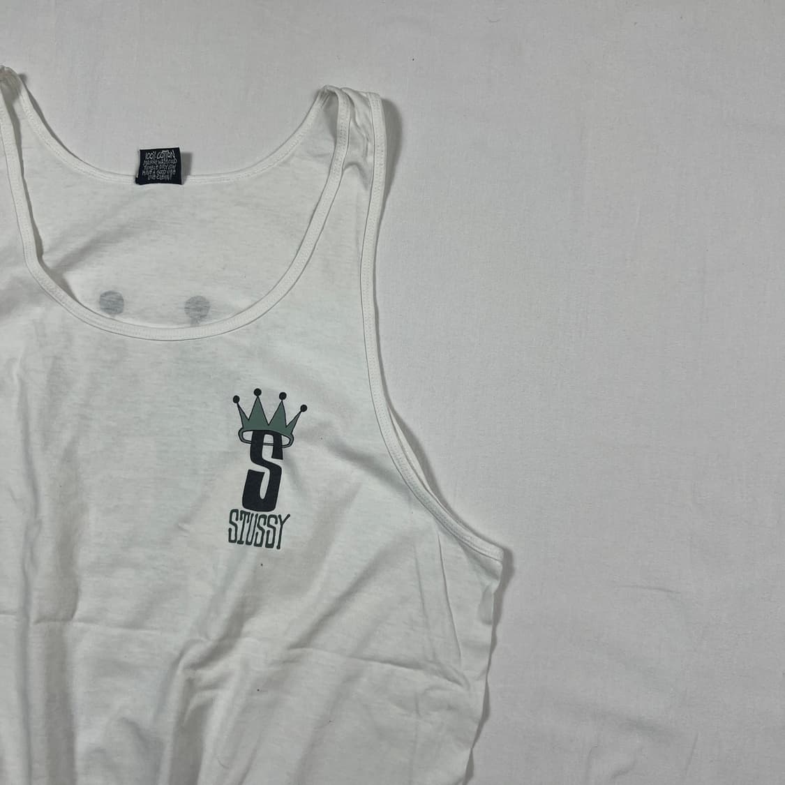 90’s 스투시 stussy 크라운 s 로고 탱크탑 나시티 look 상품이미지4