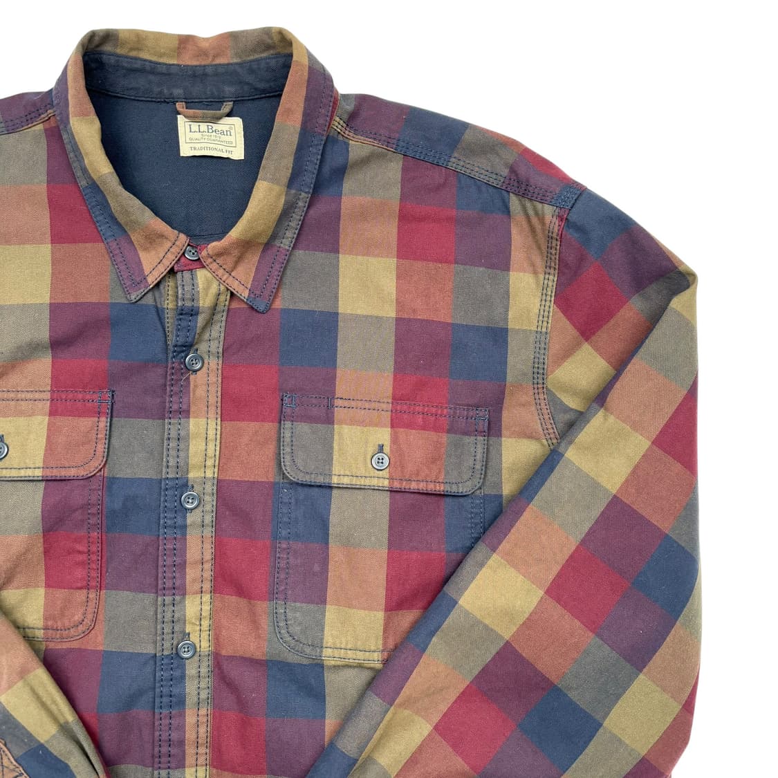 LL Bean 엘엘빈 헤비 코튼 체크 셔츠 자켓 XL 상품이미지2
