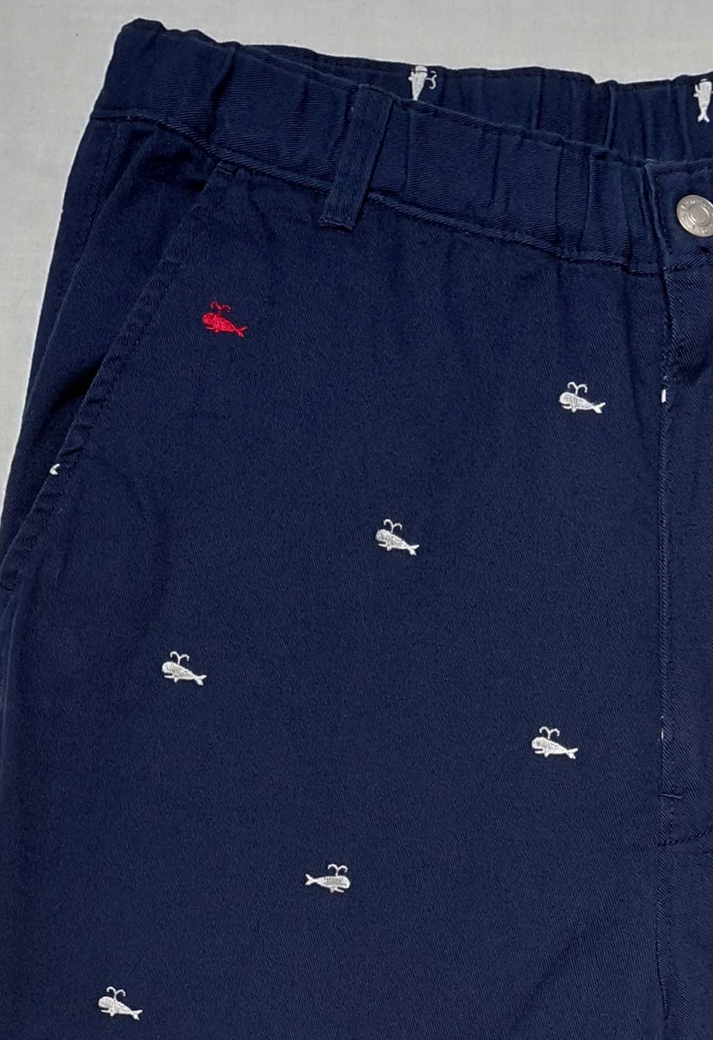 [28~30]FRAPBOIS 고래 자수 크롭 밴딩 팬츠 (8~9부 기장) 상품이미지2