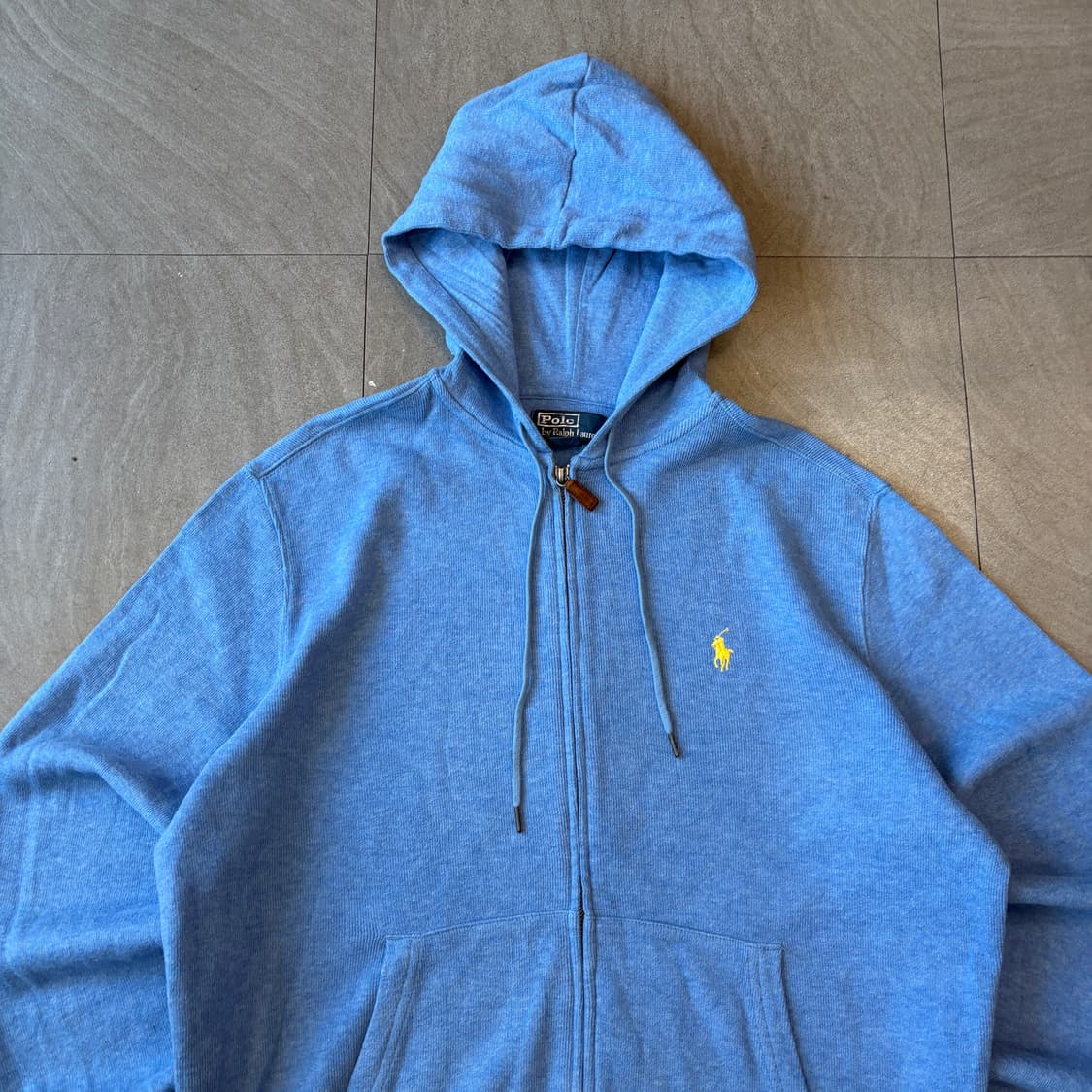 폴로 정품 블루 후드 집업 자켓  상품이미지3