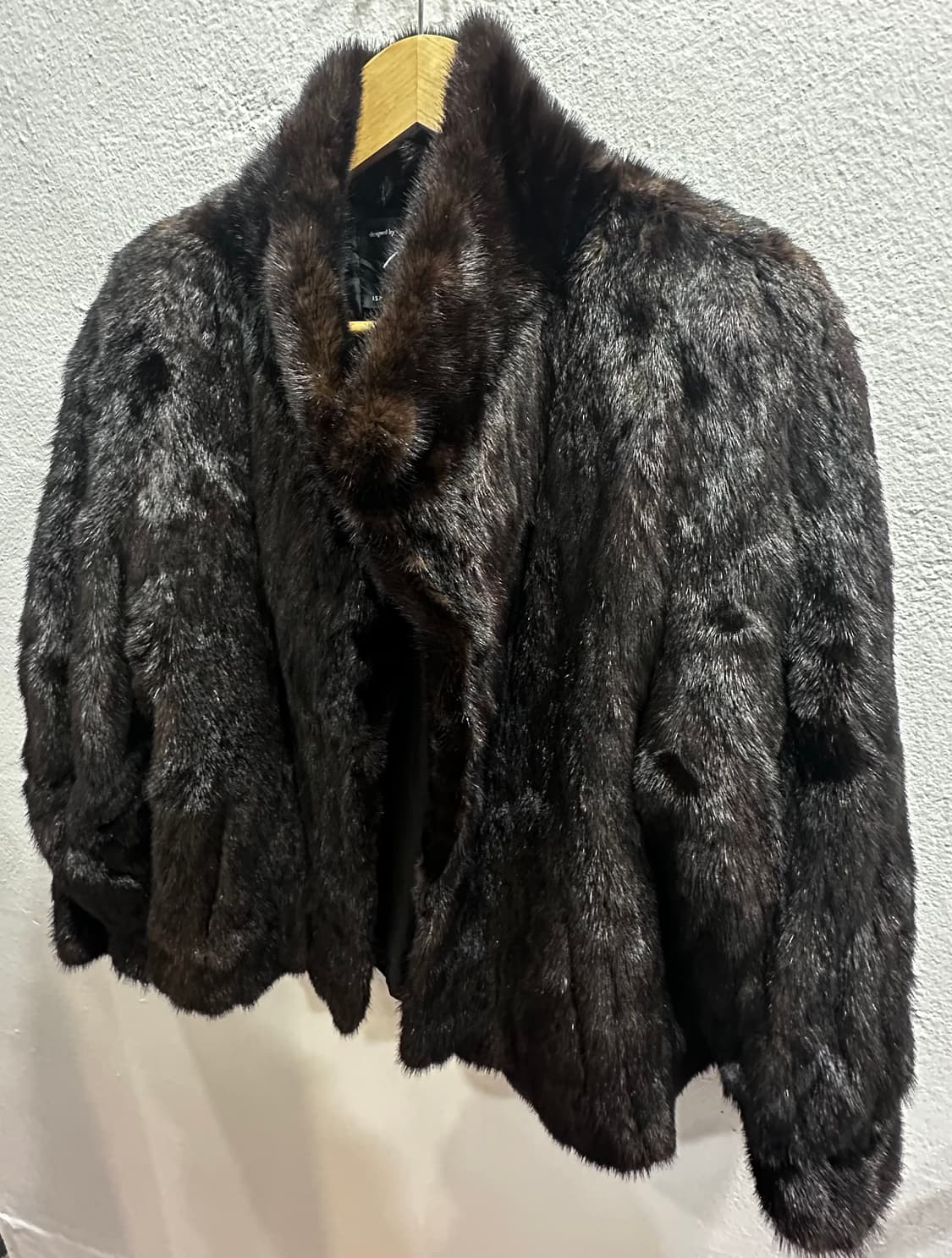 빈티지 캐나다 블랙브라운 밍크 숏 퍼자켓M 상품이미지1