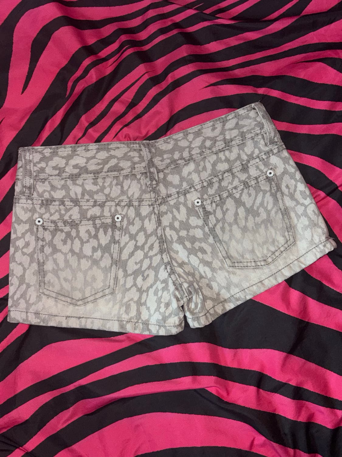 그레이 호피 숏팬츠 상품이미지4