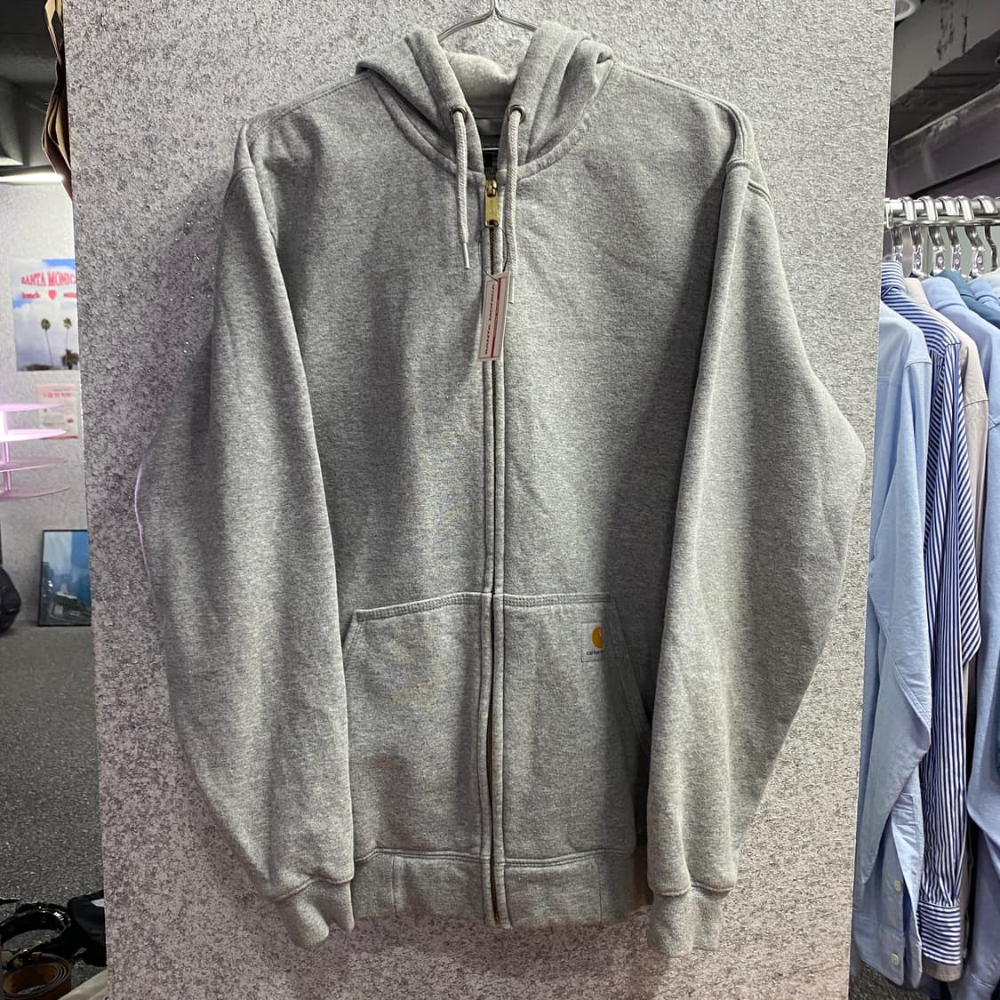 칼하트 미드웨이트 그레이 후드집업 B3629 상품이미지2