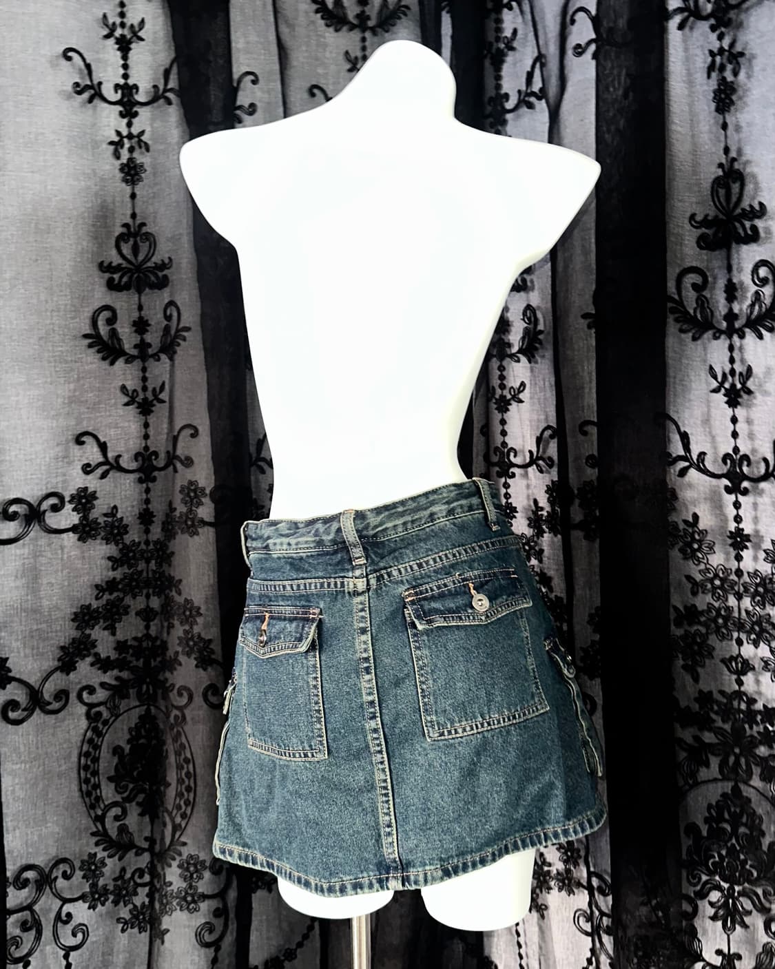 denim cargo mini skirt 상품이미지3