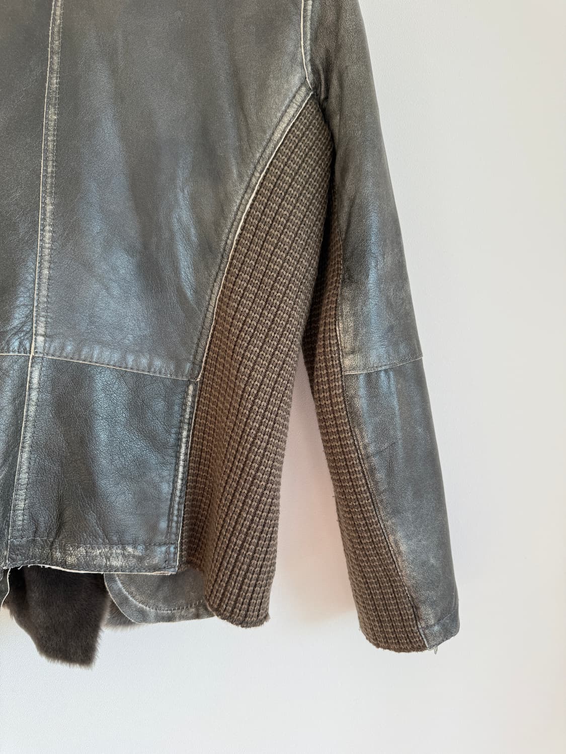 GMS-75 리얼 무스탕 레더 하이집업 자켓(LAMPO ZIP) 상품이미지6