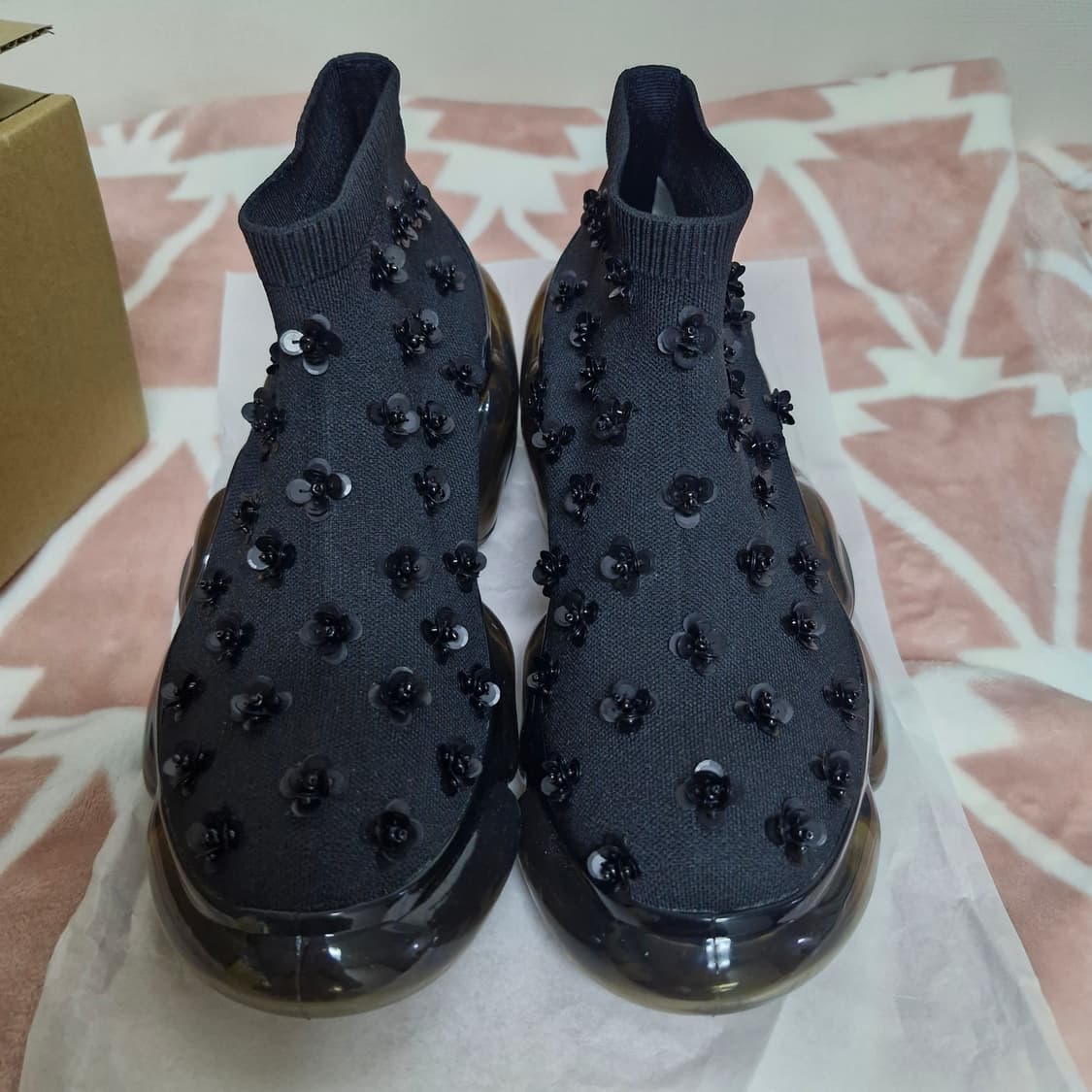 그라운즈 Grounds 무피 헤븐 플라워 비즈 니트 스니커즈 38 240 상품이미지3