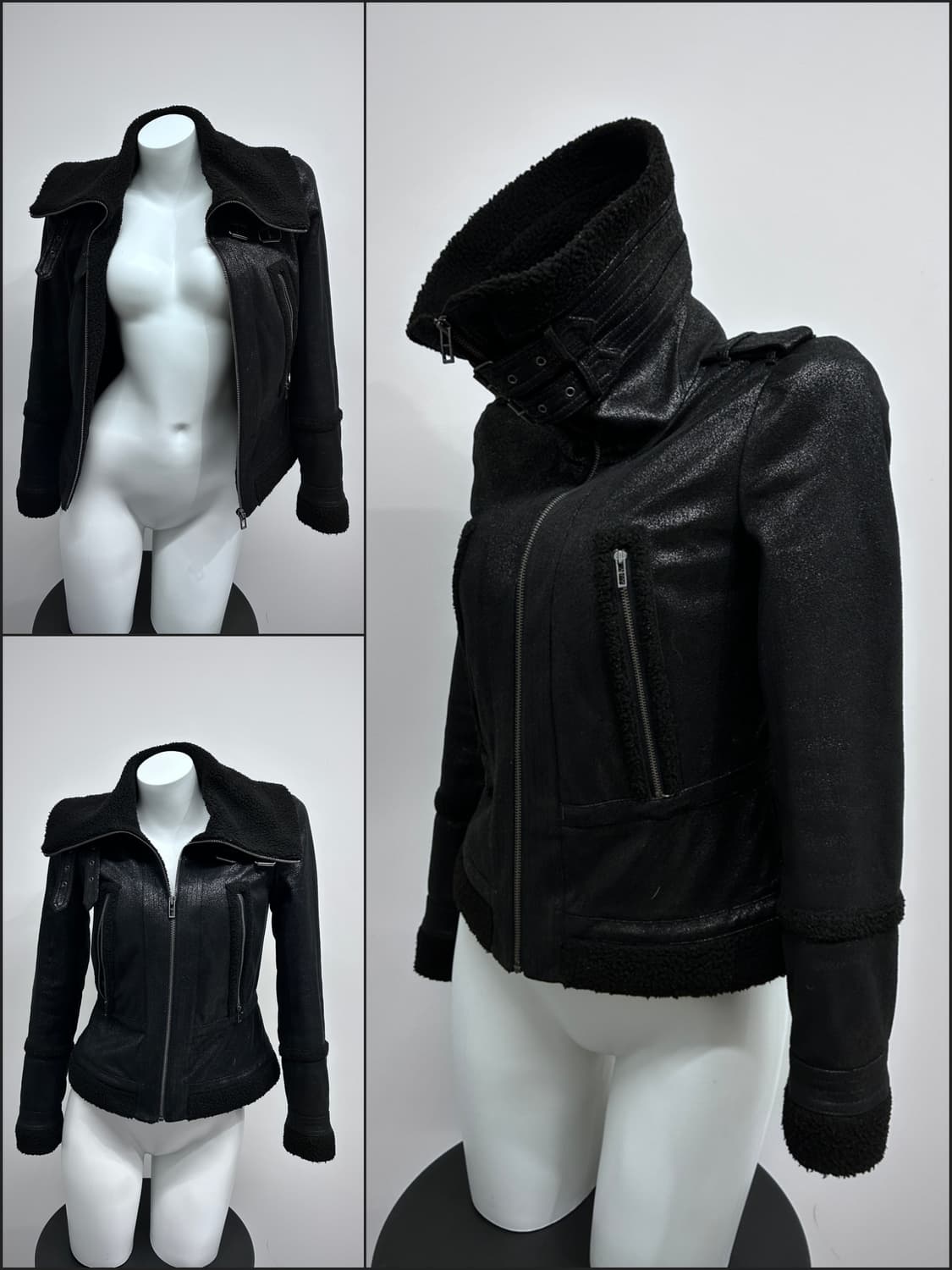 아르마니 버클 하이넥 코티드 자켓 상품이미지1