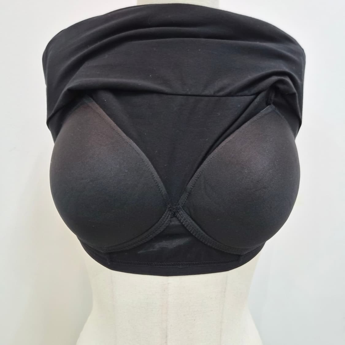 오가닉 코튼 블랙 캡내장 브라탑 이너 슬리브리스 상품이미지4