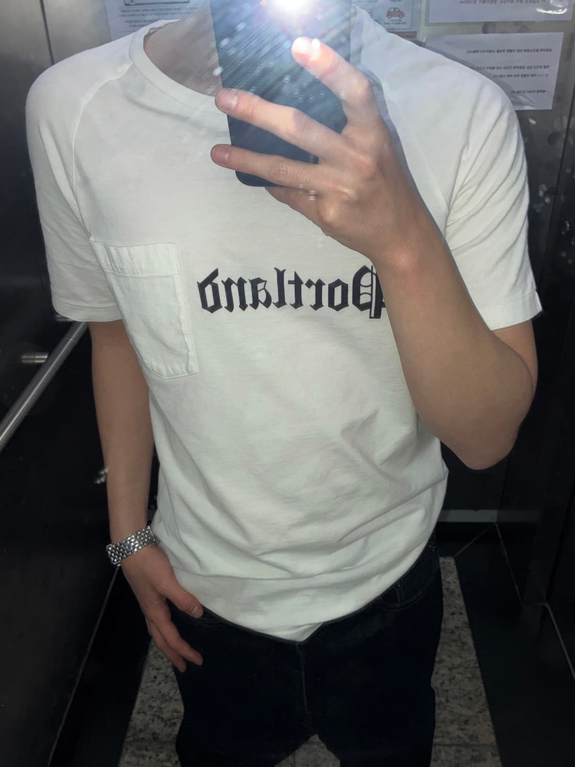 Number Nine portland T-shirt 08aw 상품이미지2