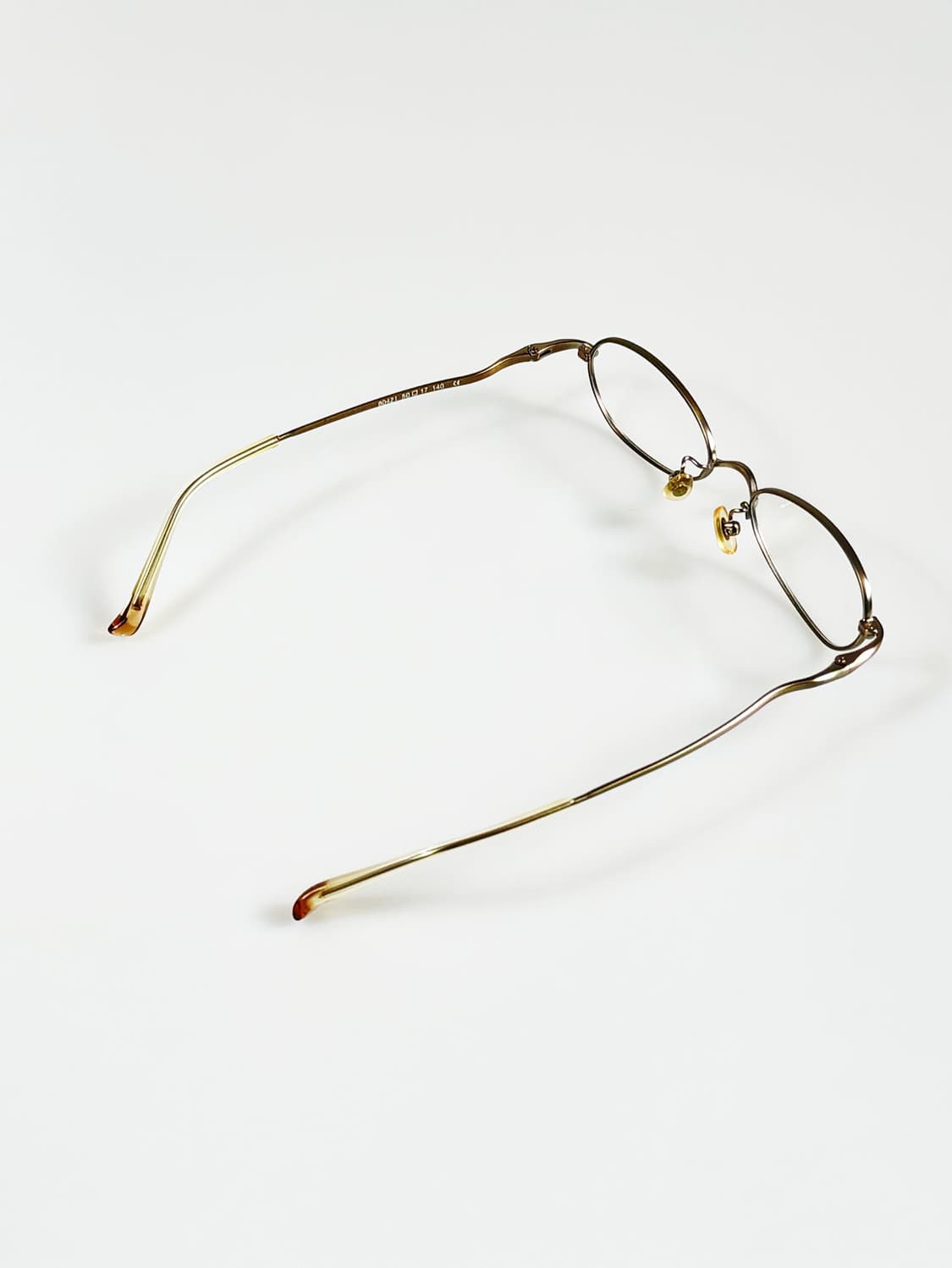90s 골드 슬림 오벌 프레임 빈티지 안경 상품이미지4