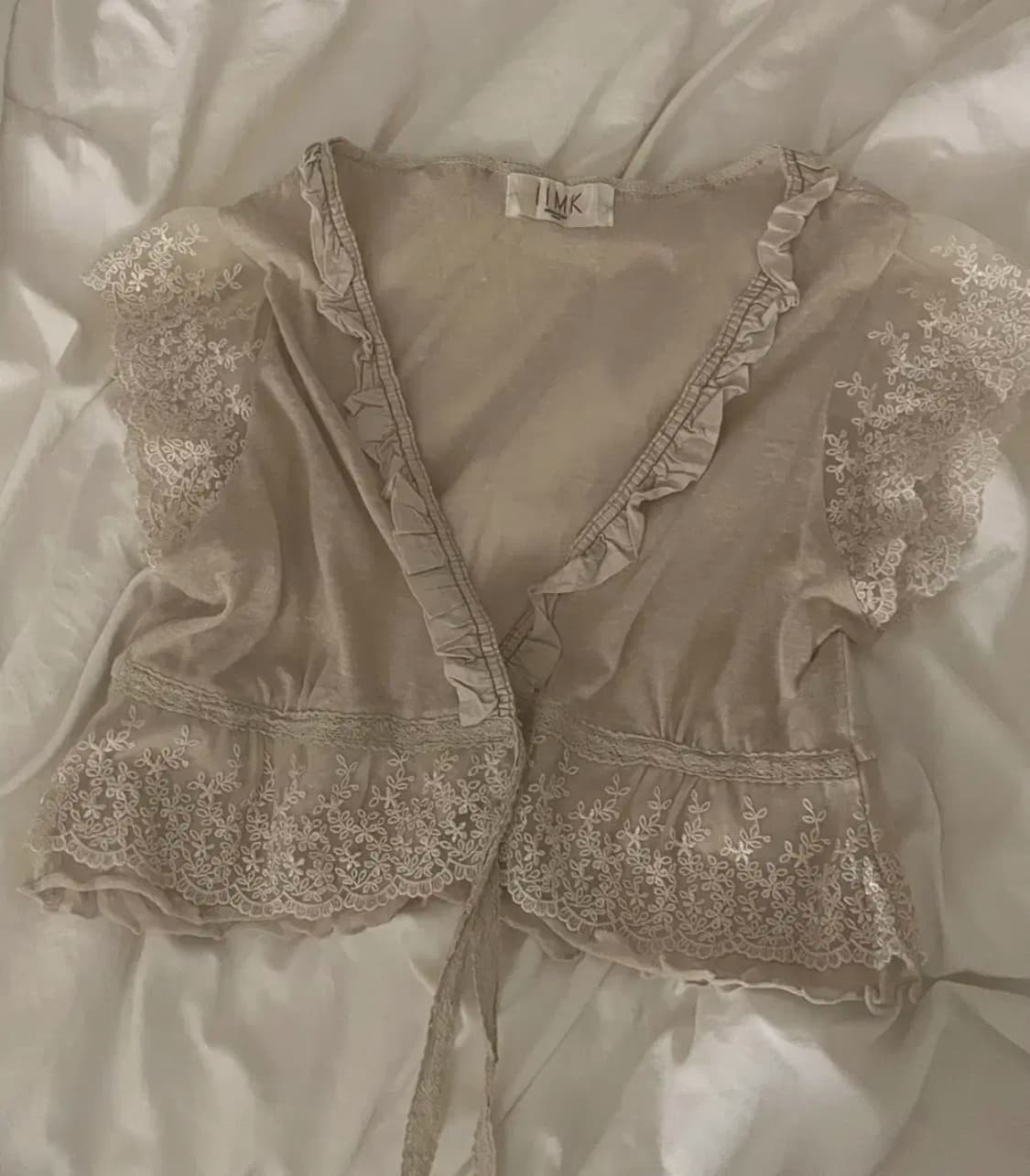 와이즈걸 와걸 샵오공이 파우닝 큐빈티지 볼레로 가디건 상품이미지1