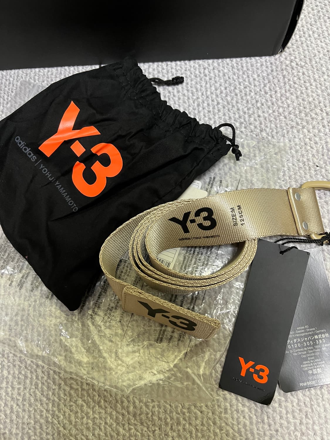 Y-3 라이트 그레이 벨트 새상품 상품이미지2