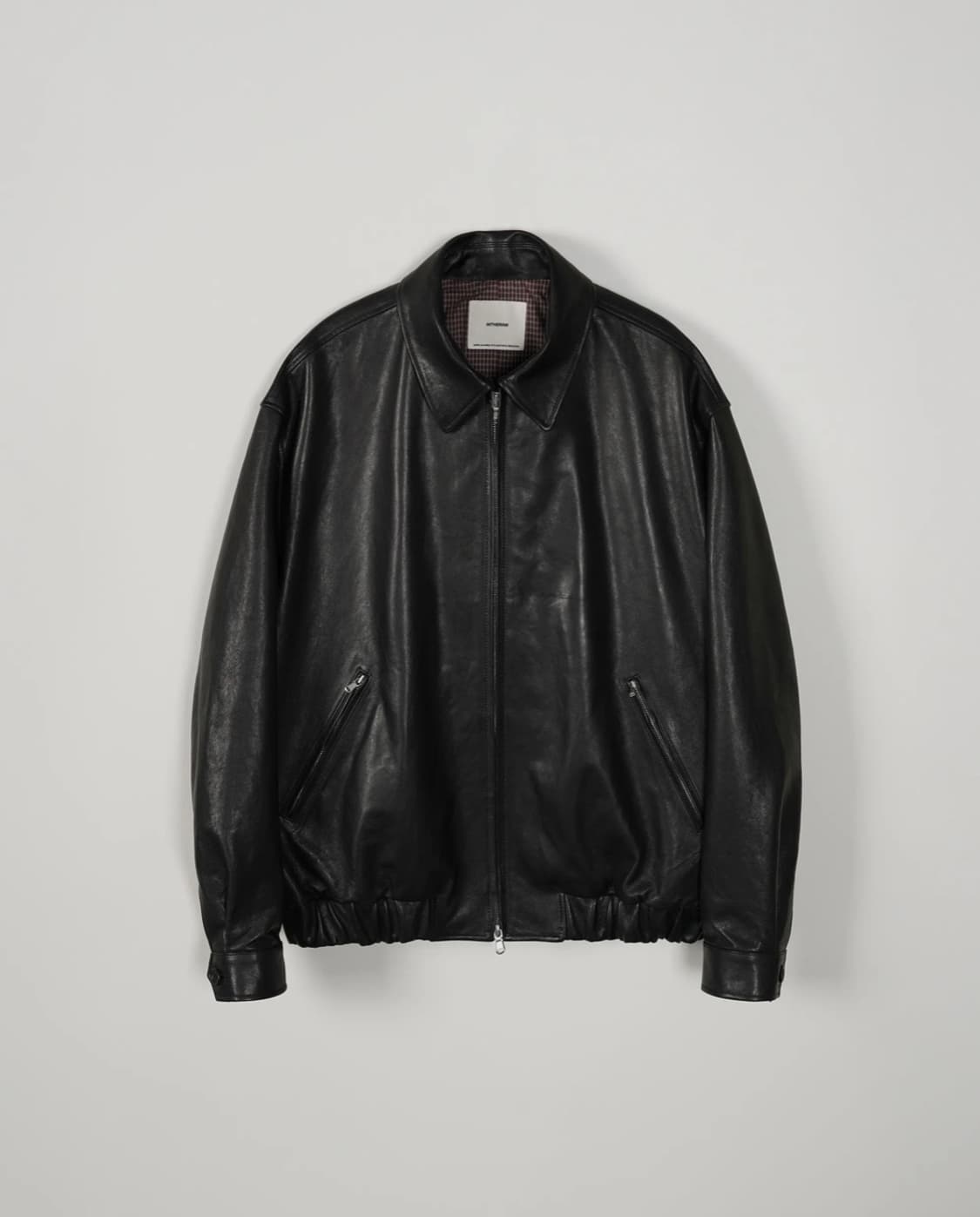 인더로우 아드리안 레더 블루종 블랙 1 상품이미지6