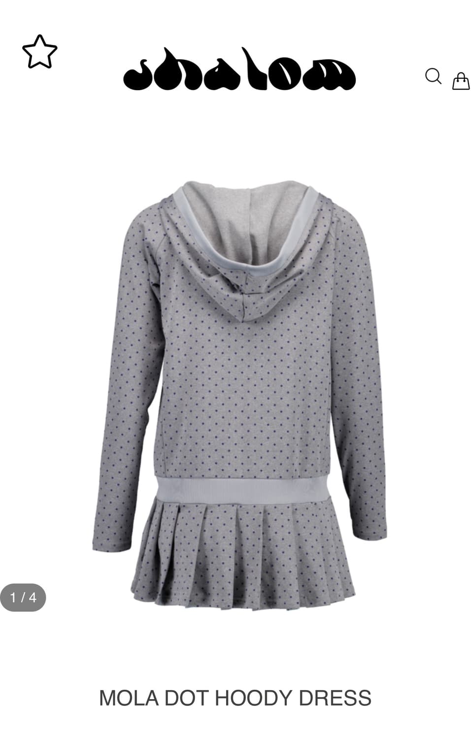 Shalomclub 샬롬클럽 MOLA 도트 후디 드레스 상품이미지2