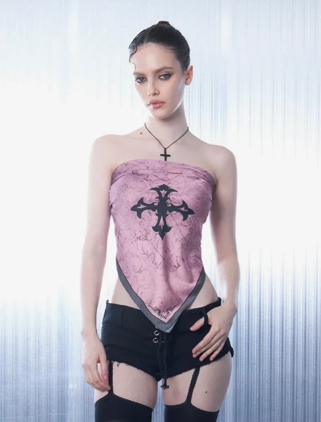 힐다 보헤미안 페이즐리 스카프 핑크 상품이미지1