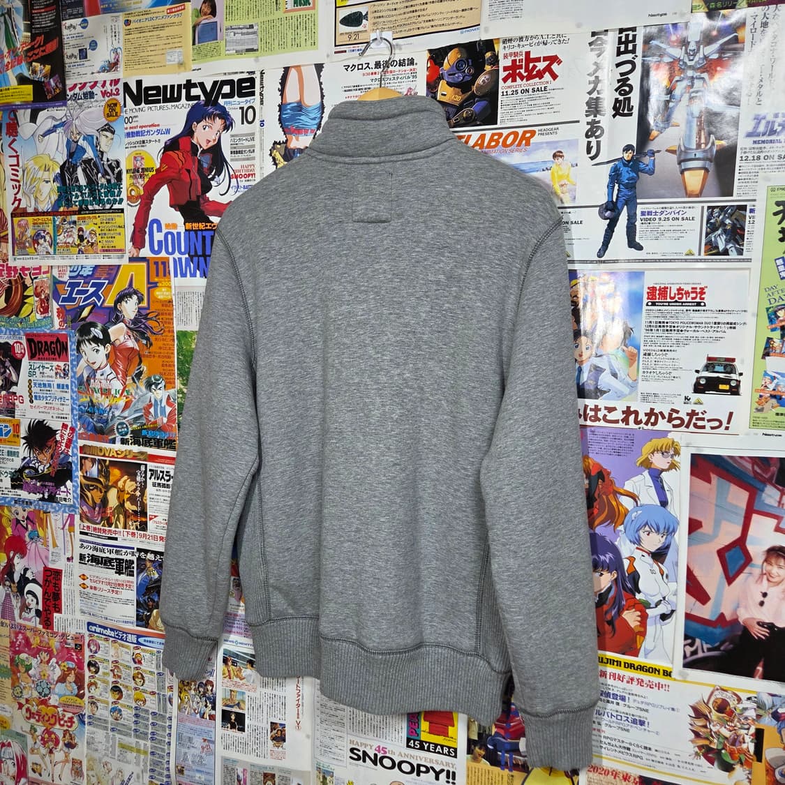 갭 그레이 사이드 골지 기모 코튼 집업 상품이미지5