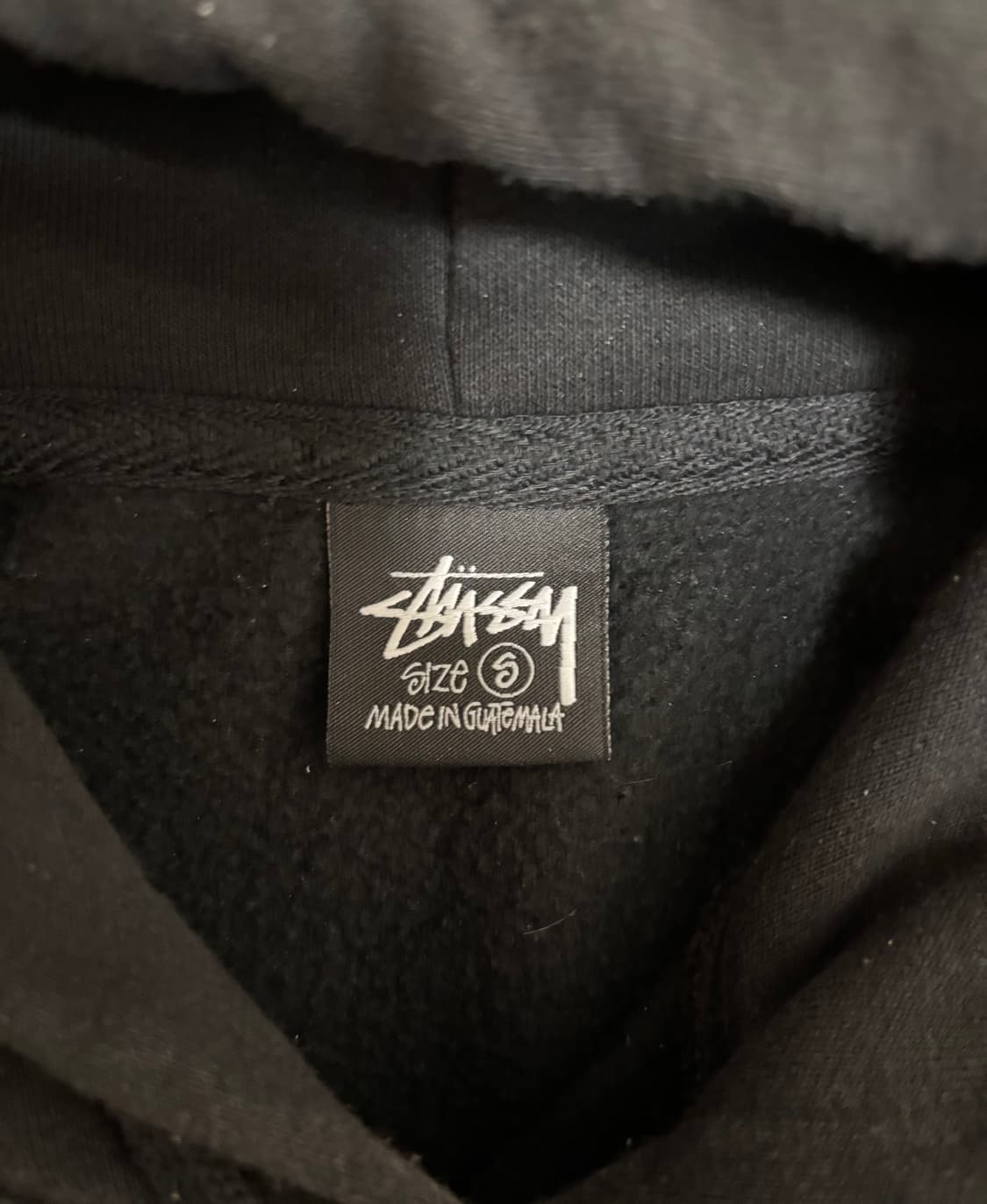 스투시 베이직 블랙 후드티 (S) 상품이미지3