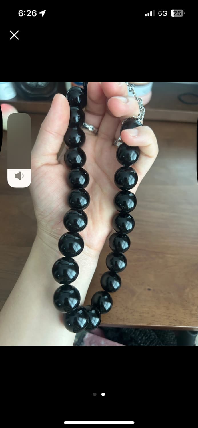 블랙 볼드 진주 목걸이 상품이미지2