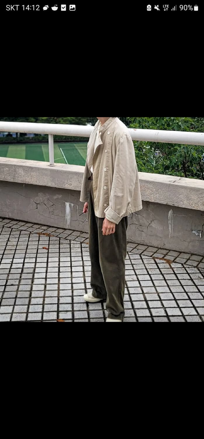 [착샷] 90년대 빈티지 스웨덴군 몰스킨 더블브레스티드 셰프자켓 쿡자켓 상품이미지10