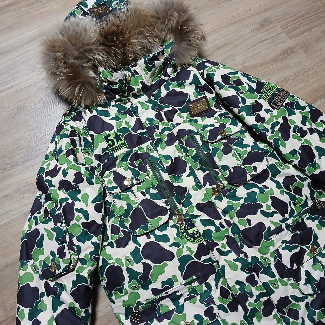 파이브스타쿤 베이프맛 카모 보드 패딩 스키 점퍼 자켓 실물 좋음 상품이미지3