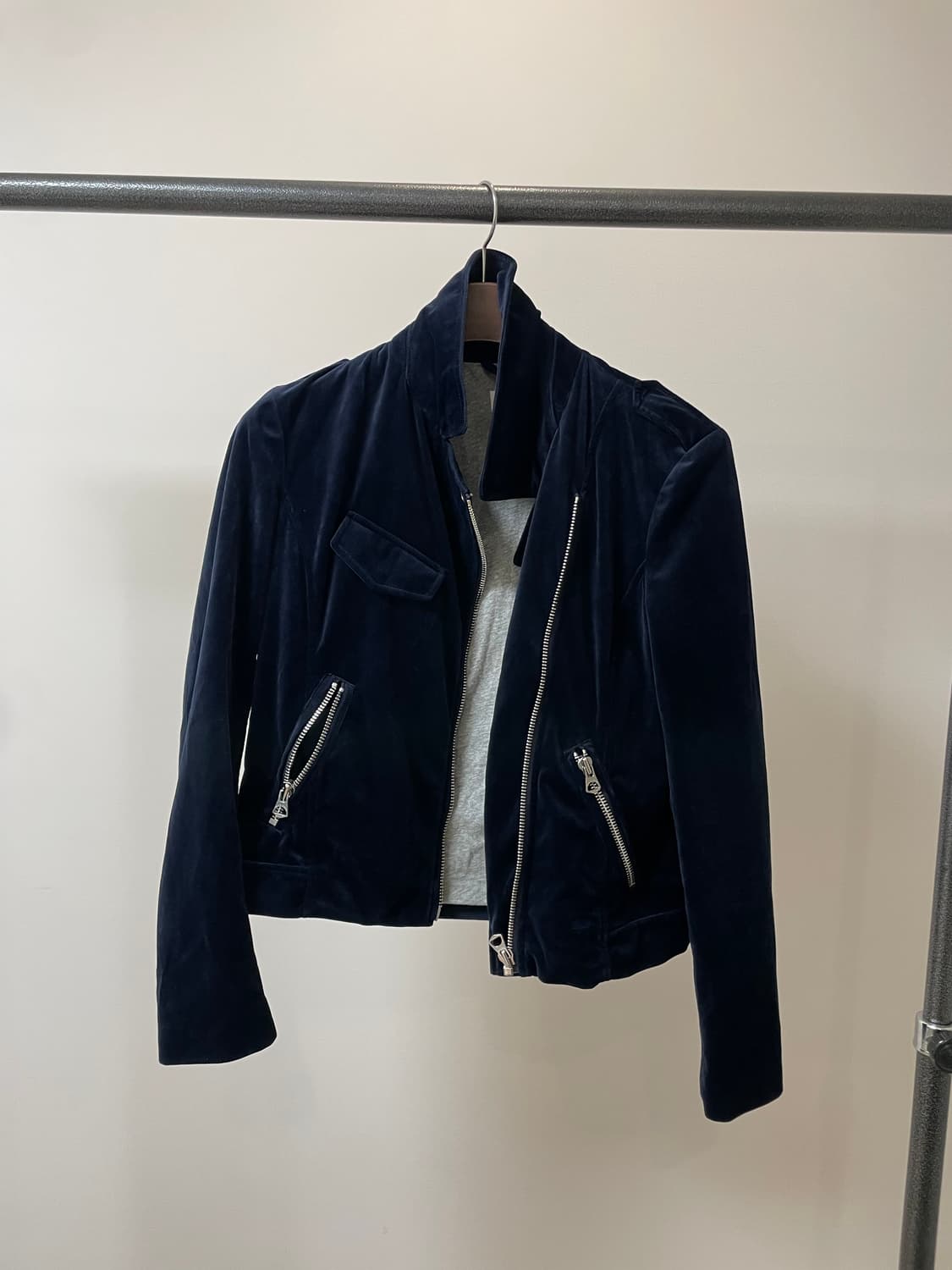 (S) 마르코 폴로 네이비 벨벳 라이더 자켓 상품이미지3