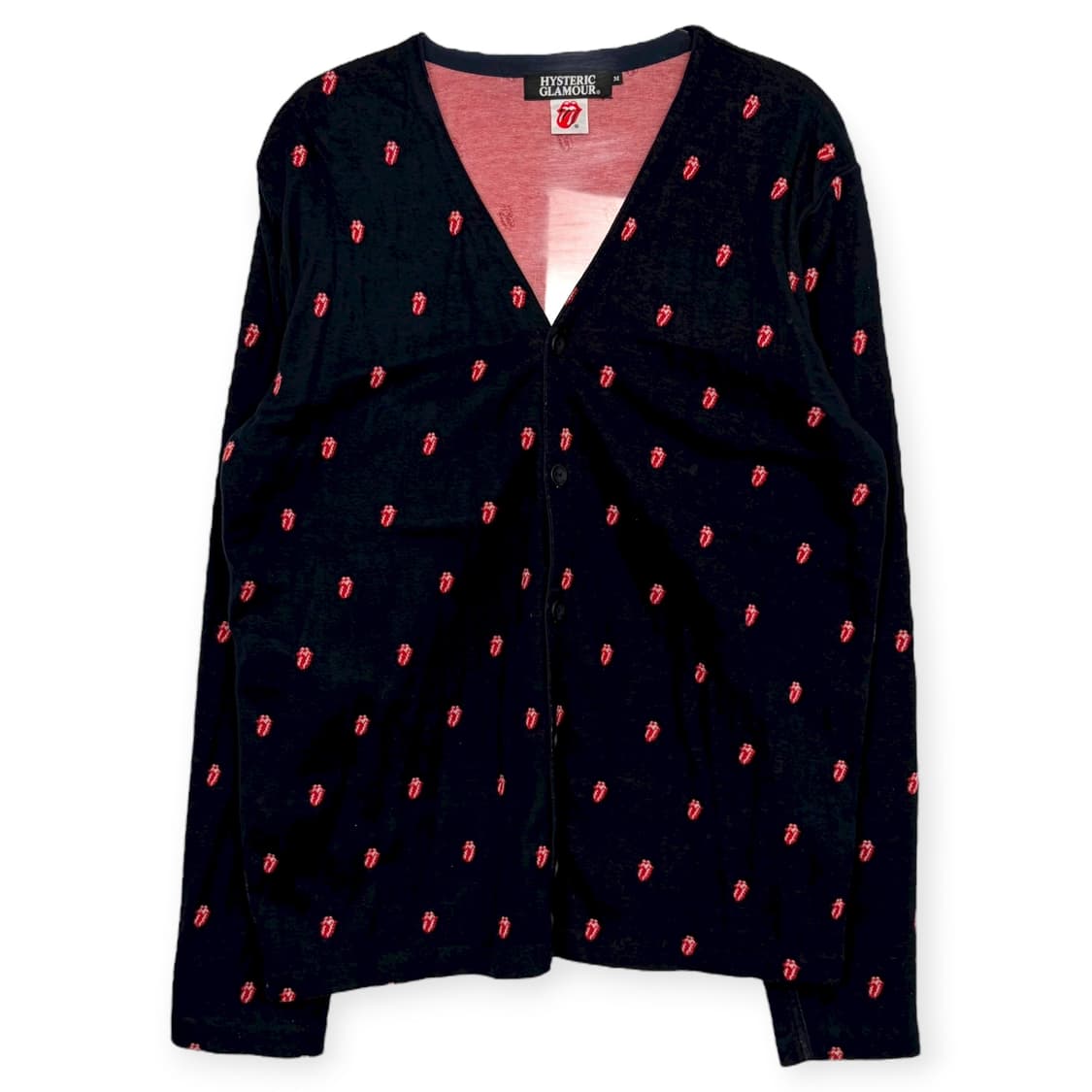 히스테릭글래머 롤링스톤즈 패턴 니트 가디건 상품이미지1