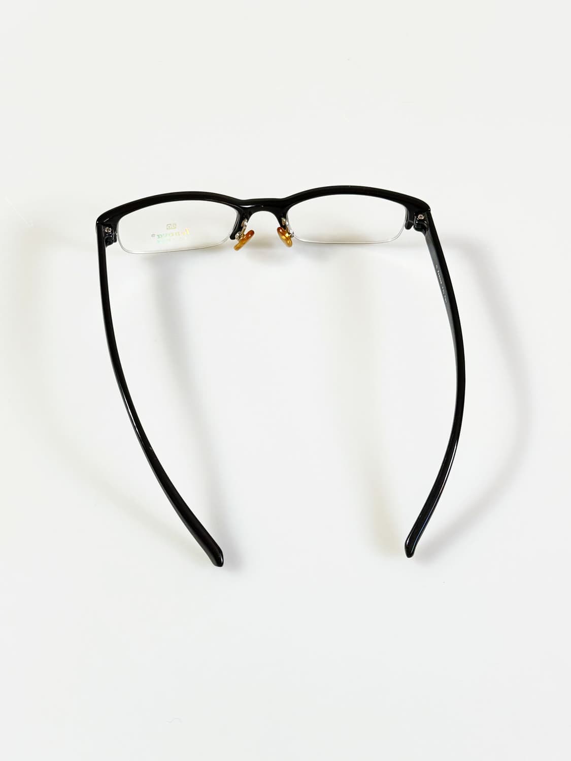 90s JENOVA 블랙 뿔테 반무테 스퀘어 빈티지 안경 상품이미지5