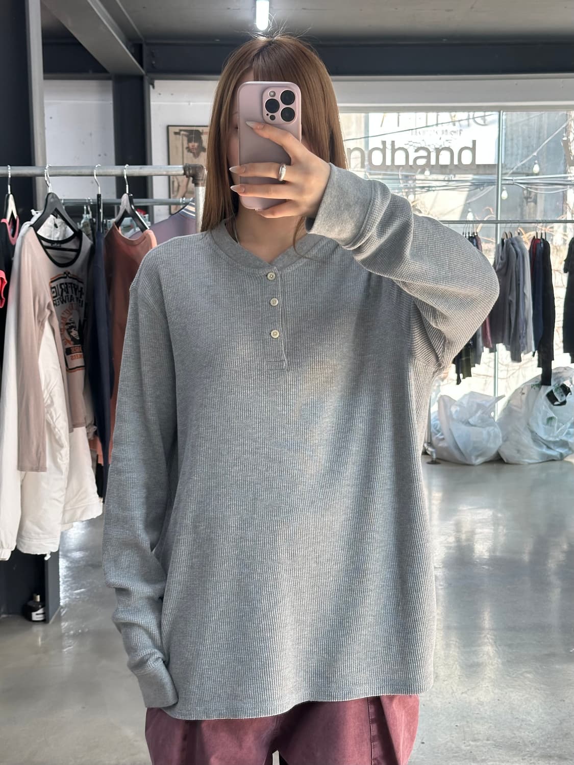 리바이스 와플 헨리넥 롱슬리브 상품이미지2