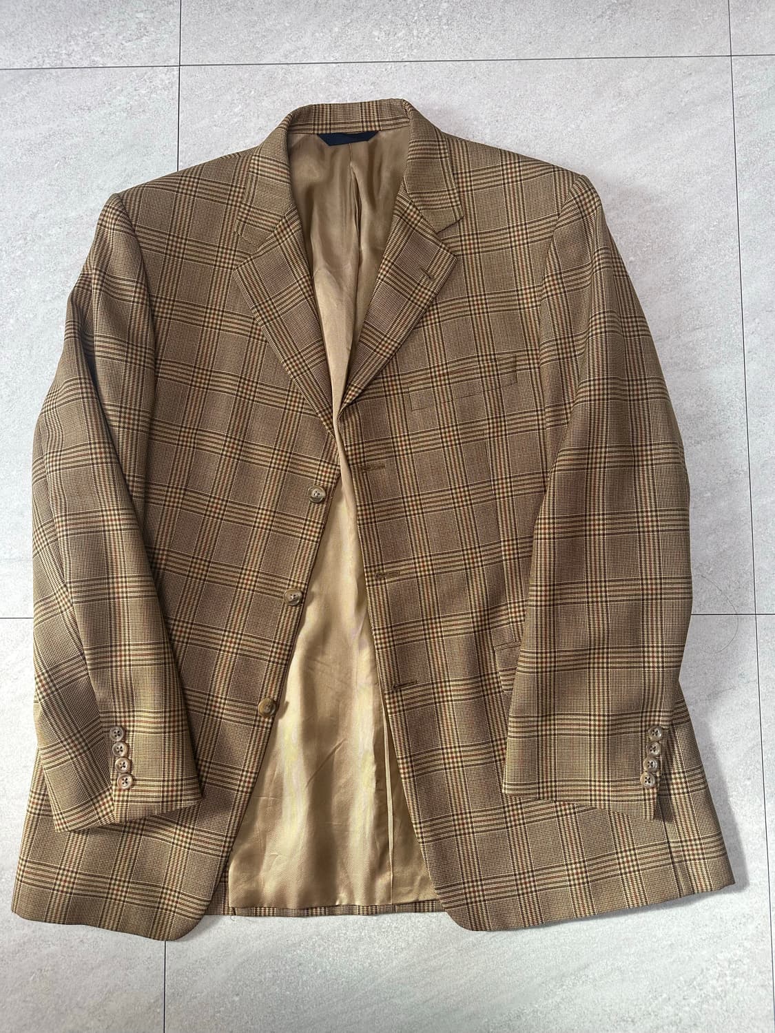 (미사용)90s 버버리 런던 빈티지 체크 블레이저 체크 자켓  상품이미지1