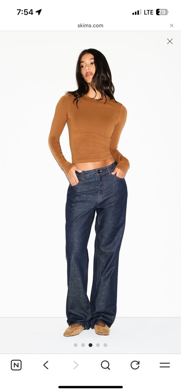 SKIMS 롱 슬리브 티셔츠 Chai 상품이미지2