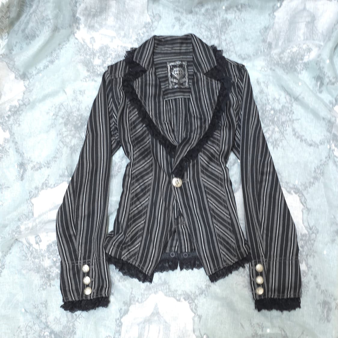 ALGONQUINS 알곤퀸즈 스트라이프 펑크 자켓 y2k 갸루 상품이미지2