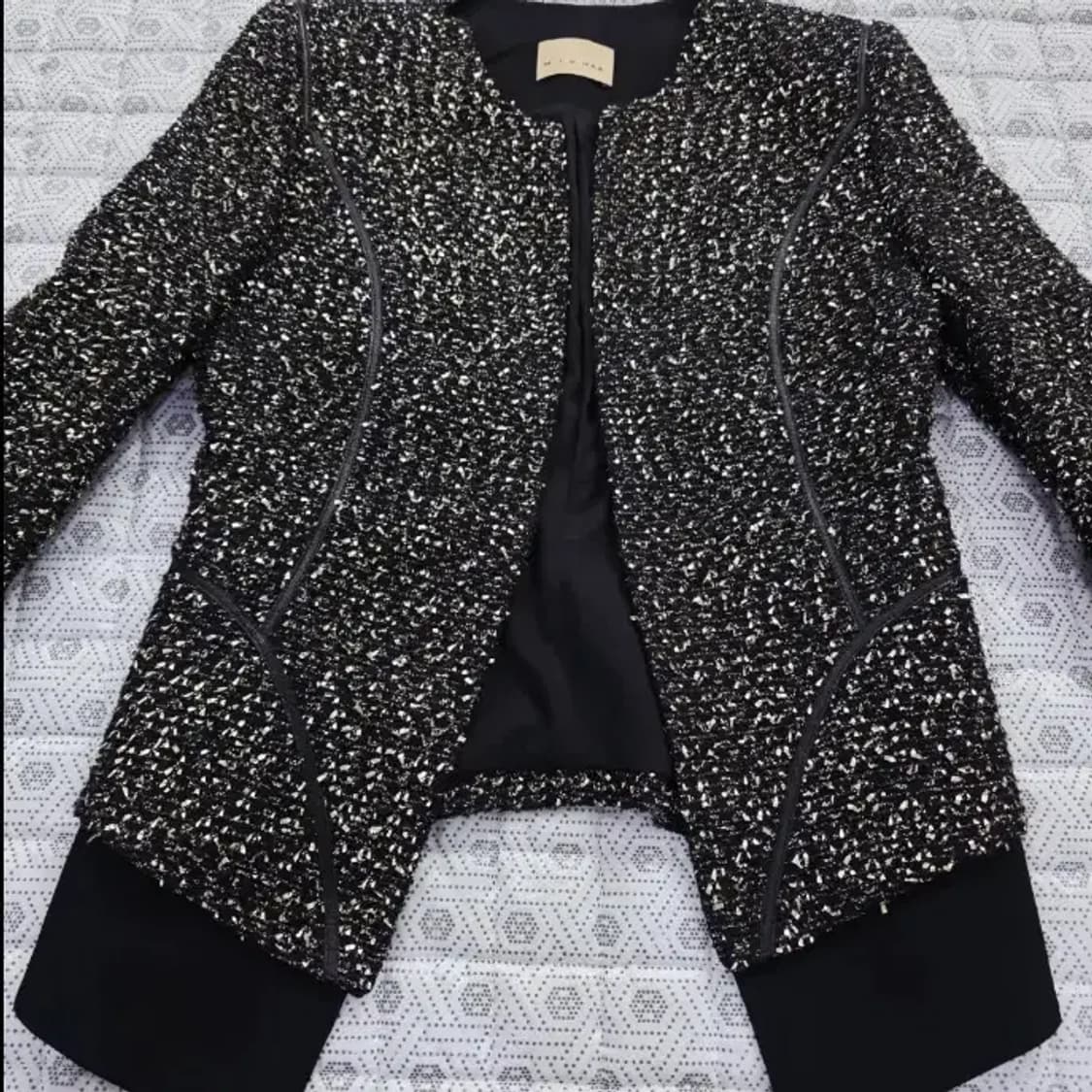 미샤 트위드 자켓 골드블랙 ~55 상품이미지7