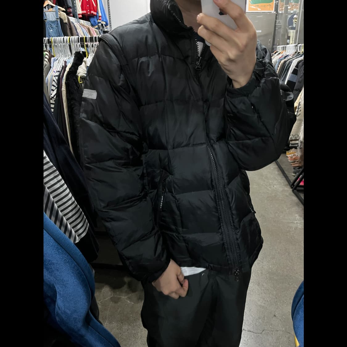 90s 비치 스케이트보드 2way 다운 패딩 상품이미지6