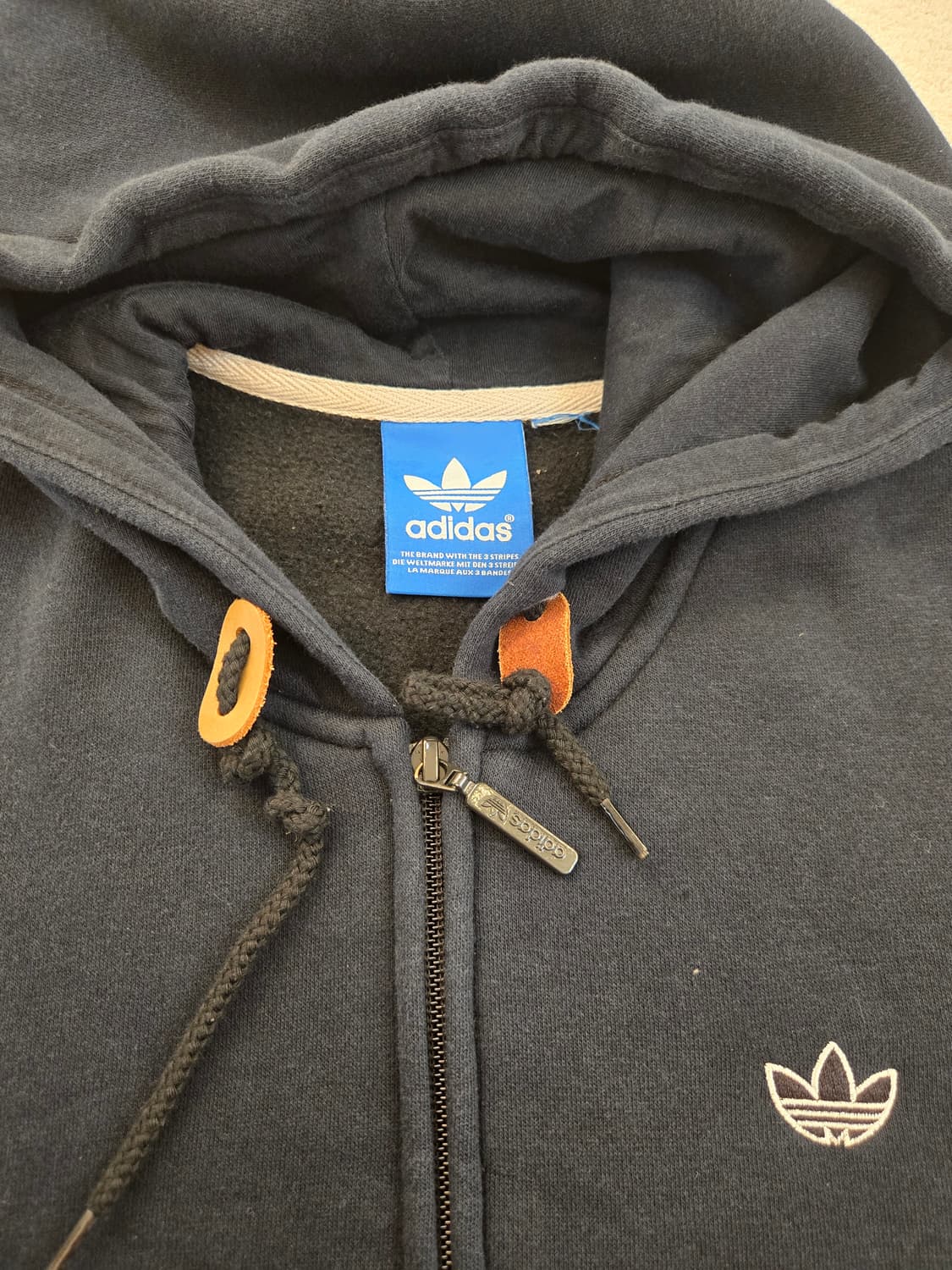 아디다스 네이비 패턴 포켓 후드집업 95 상품이미지5