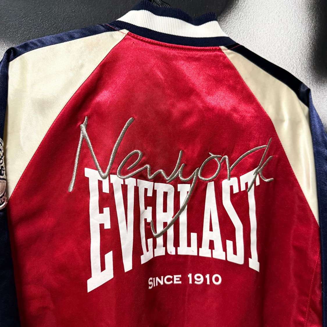 Everlast USA 헤리티지 올드스쿨 배색 자수 집업 바시티 자켓 상품이미지6