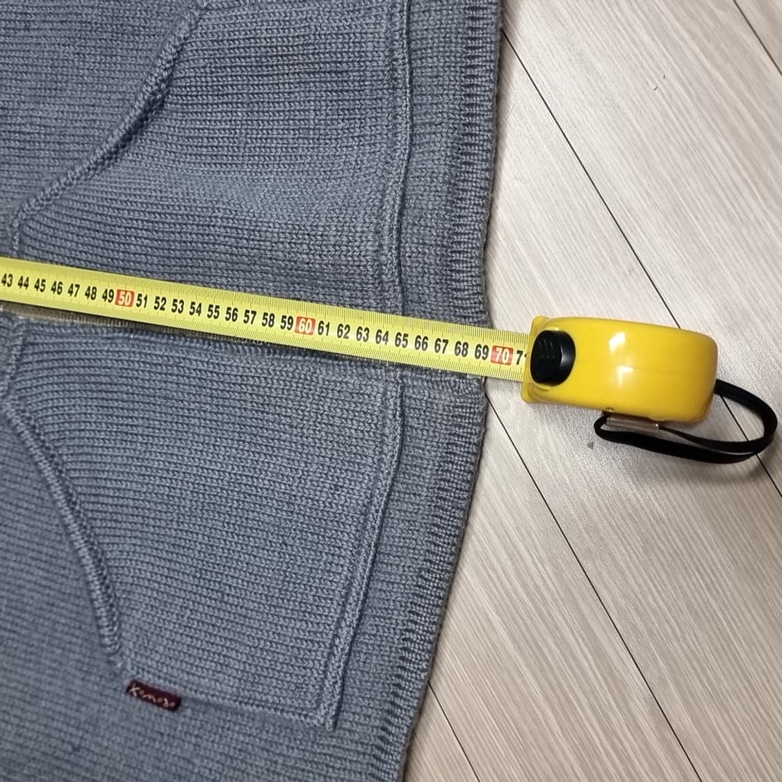 네팔생산 100%울 회색 니트 집업 가디건(110) 상품이미지9