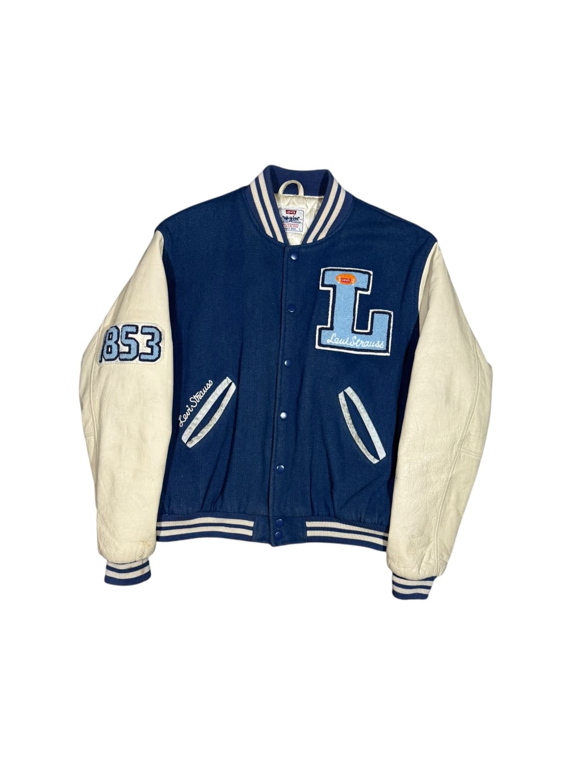 Levis 리바이스 90s 레더 슬리브 울 바시티자켓 상품이미지1