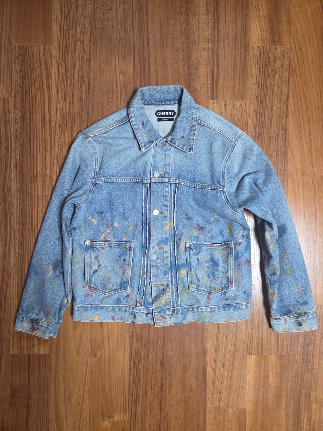 Cherry L.A. 페인팅 데님 트러커 자켓 상품이미지1