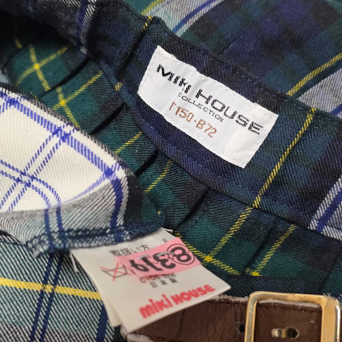 모리걸st 그린 타탄체크 플리츠 킬트 스커트 상품이미지3