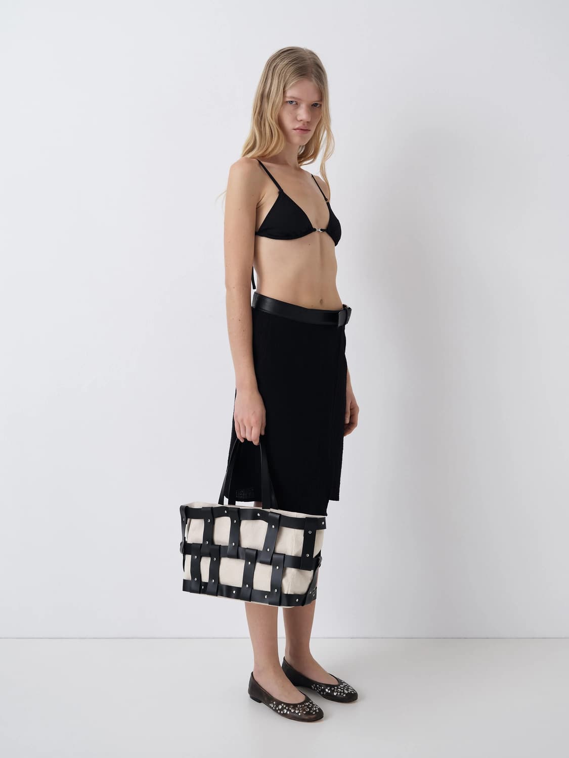 F/ 기마구아스 쇼퍼 캔버스백 / 베이지 상품이미지3