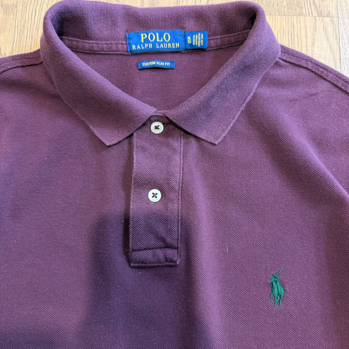 폴로 랄프로렌 미니포니 버건디 폴로 셔츠 상품이미지2