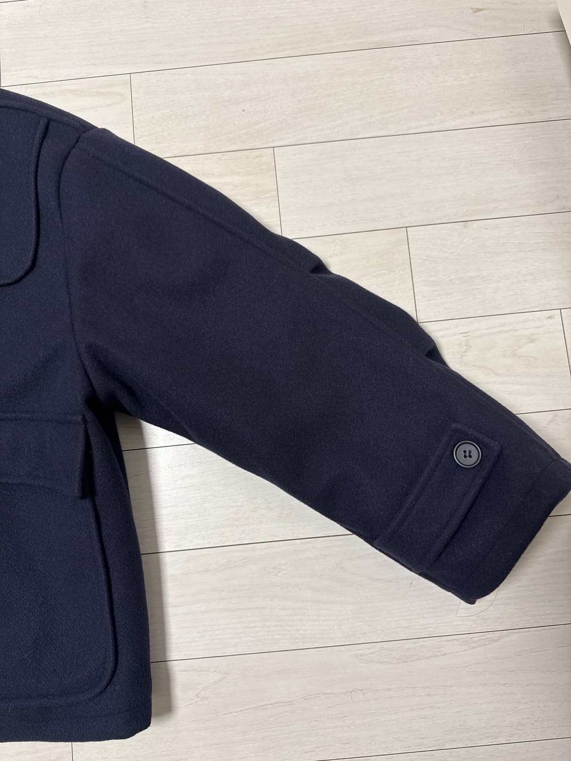 노이아고 오버핏 더블 코트 네이비 (noiago) 상품이미지5