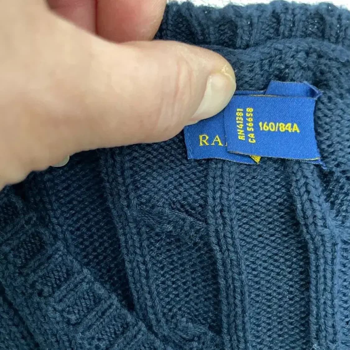 [정품] 폴로 랄프로렌 여성 슬림핏 케이블 니트 브이넥 S 상품이미지9