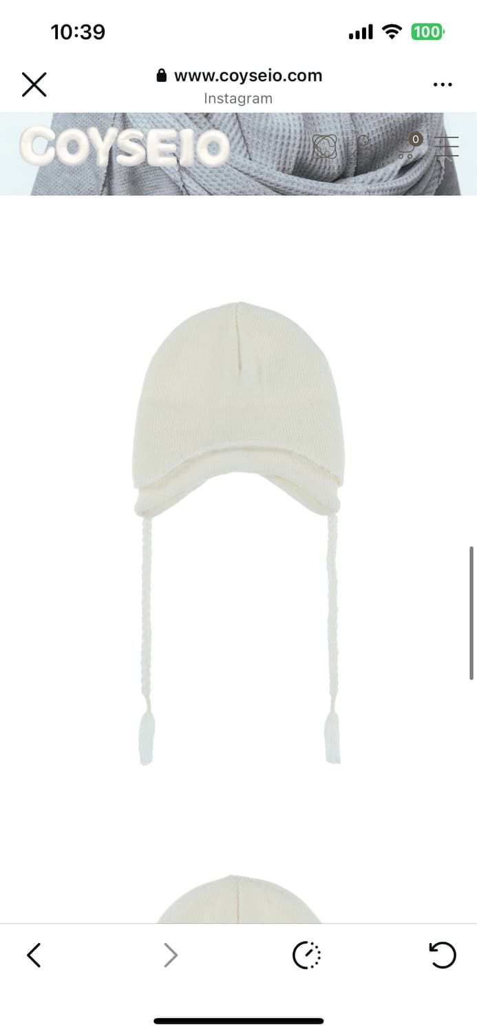 코이세이오 트루퍼 비니 아이보리 상품이미지1